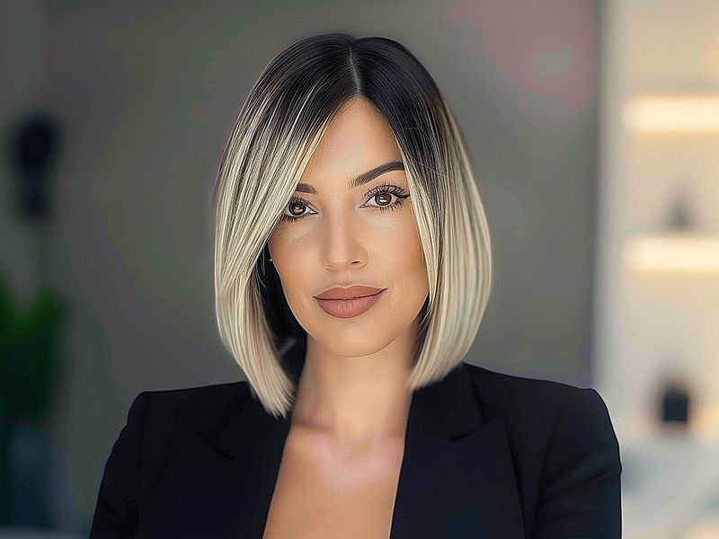 Bob angular elegante