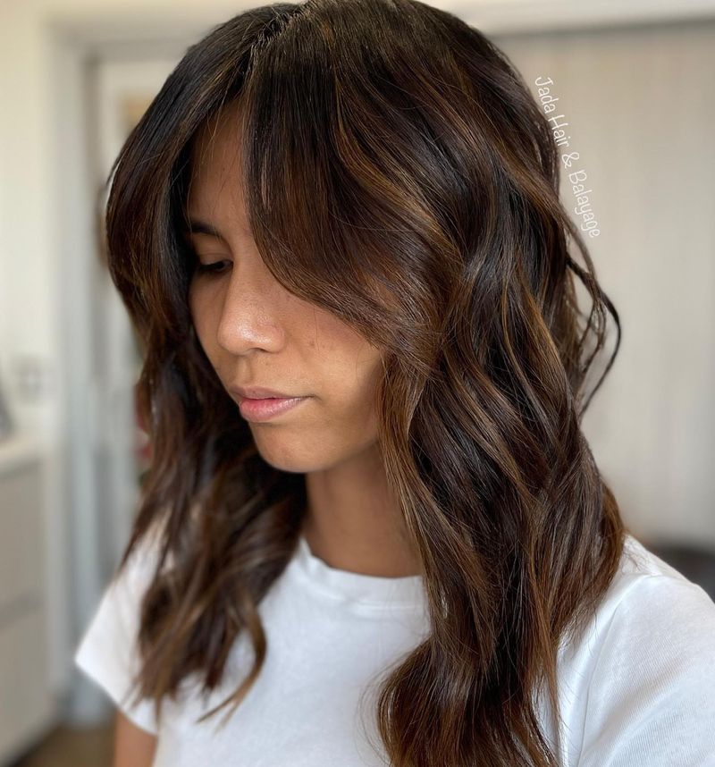 Caramel-Tipped Shag Cut