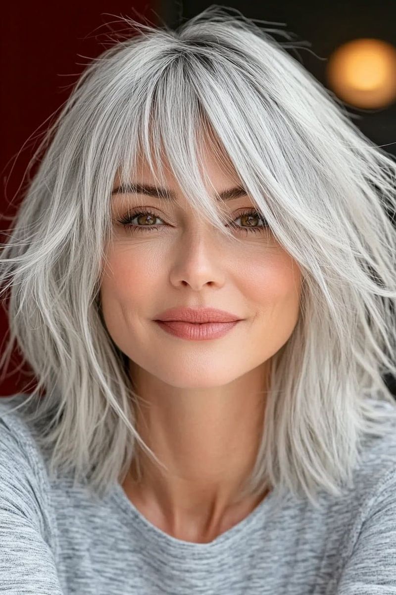 Tousled Crop with Wispy Fringe