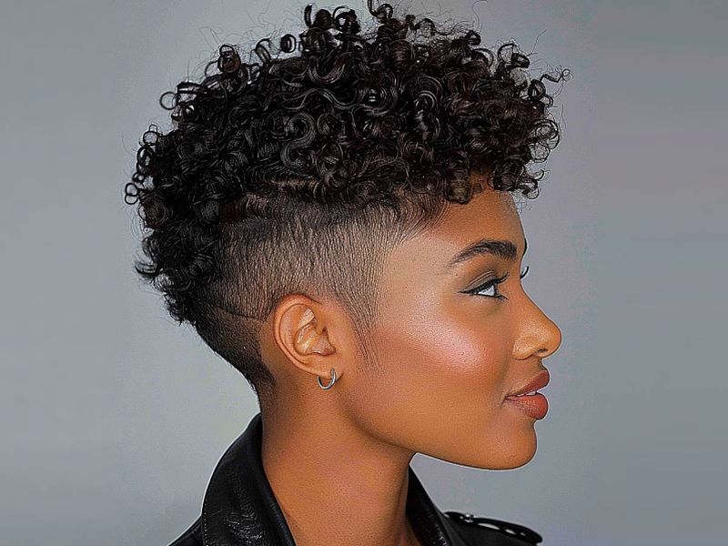 Curly Crop With Tapered Sides
