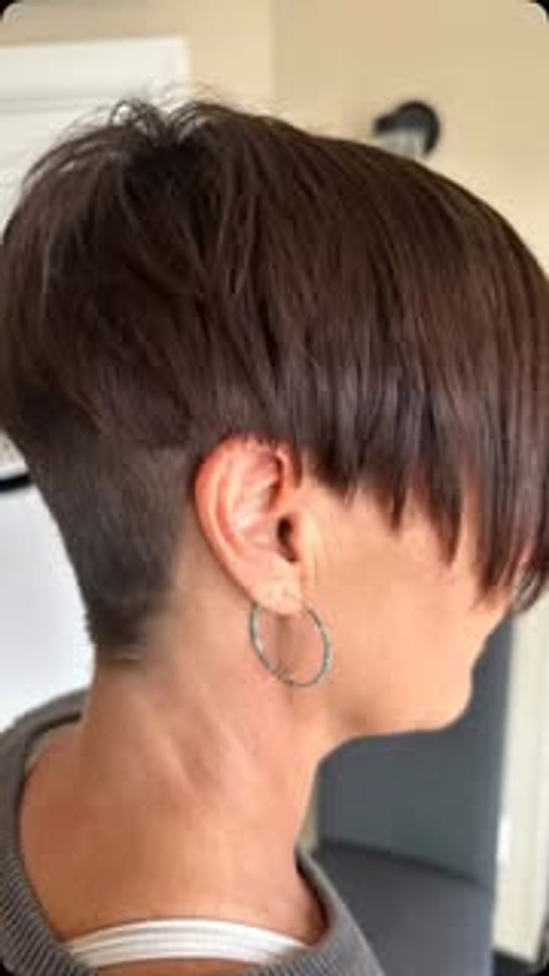 Undercut Pixie with Long Bangs