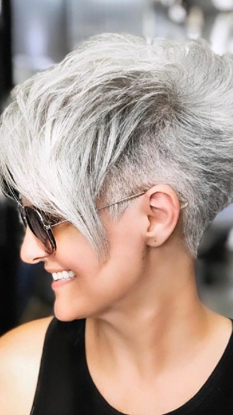 Silver Fox Pixie with Undercut