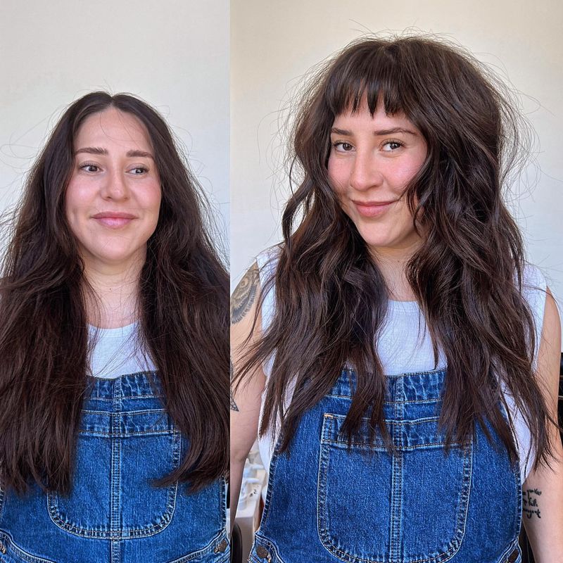 Long Layers with Micro-Bangs