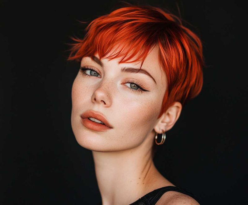 Aries: Bold Fiery Pixie Cut
