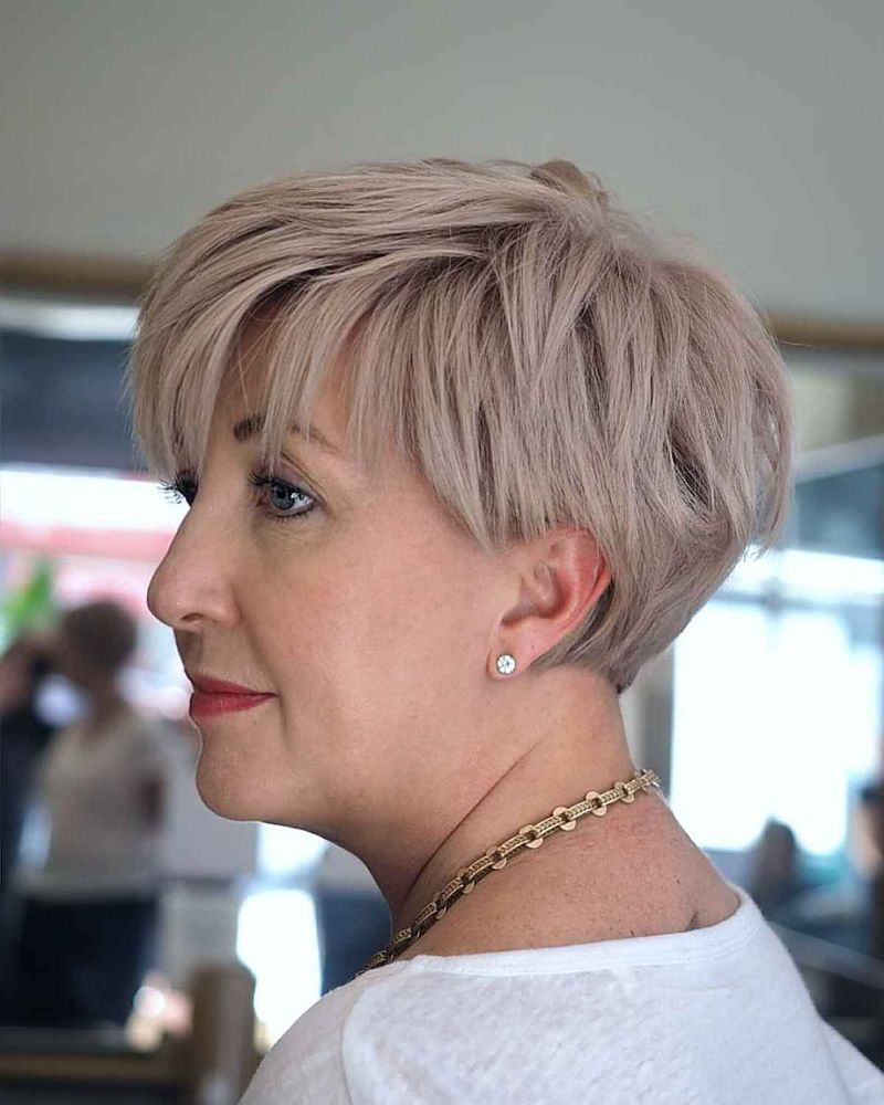 Tapered Crop with Side-Swept Bangs