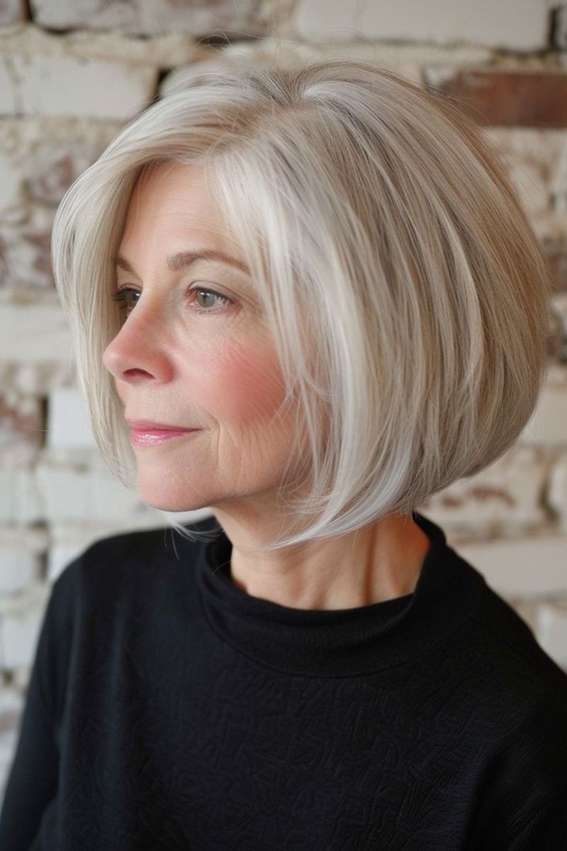 Classic Pageboy with Side Sweep