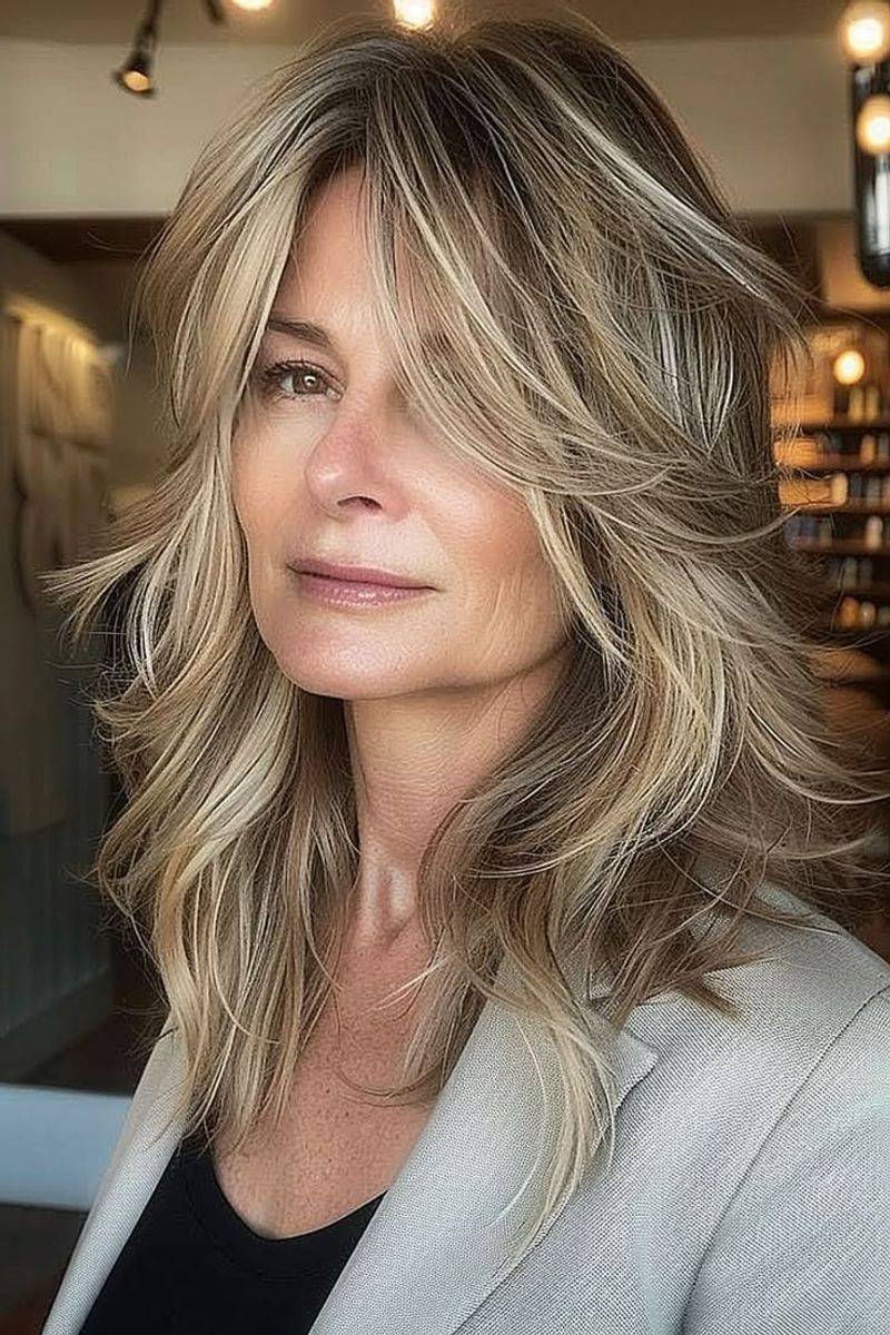 Layered Shoulder-Length Swagger