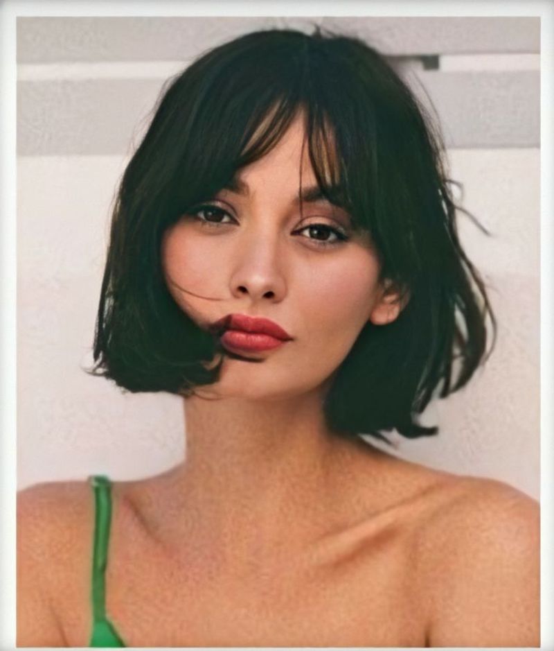 French Bob with Curtain Bangs