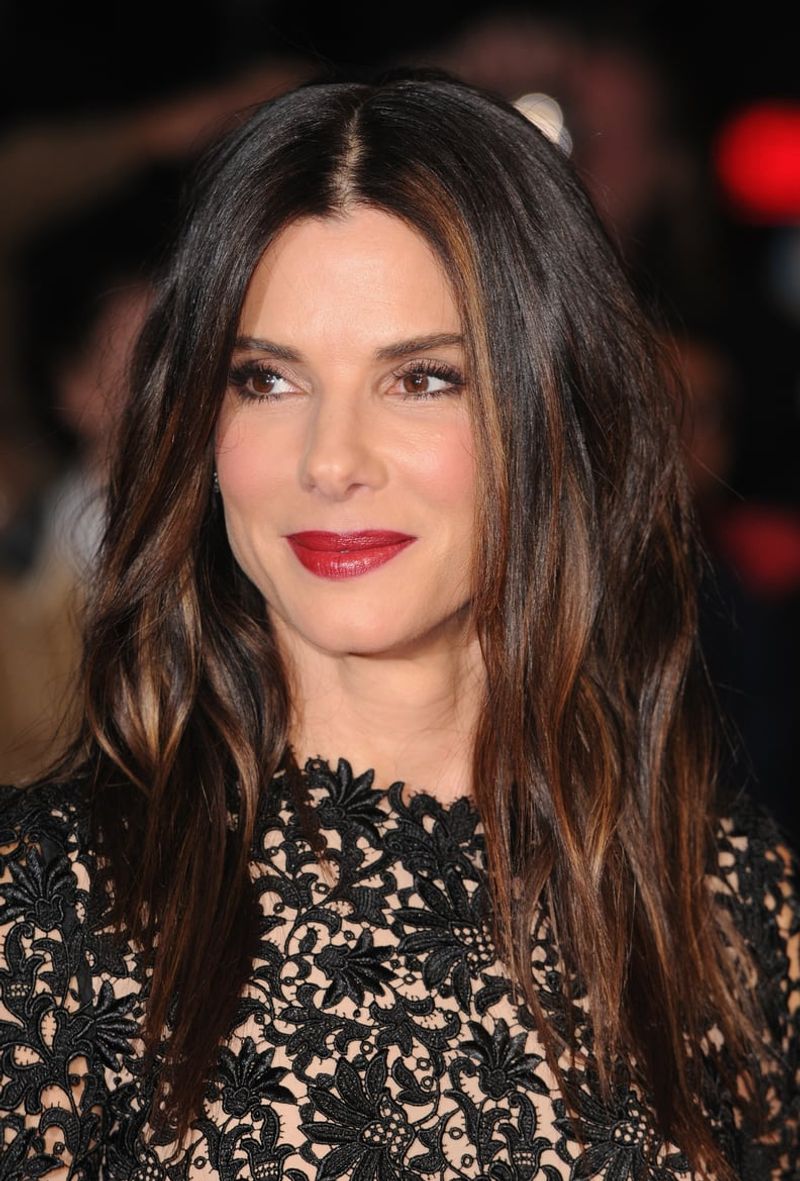 Sandra Bullock's Soft Brunette Waves