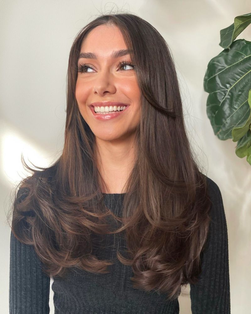 Face-Framing Layers with Long Hair