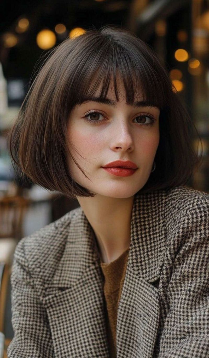 Vintage-Inspired with Rounded Bangs