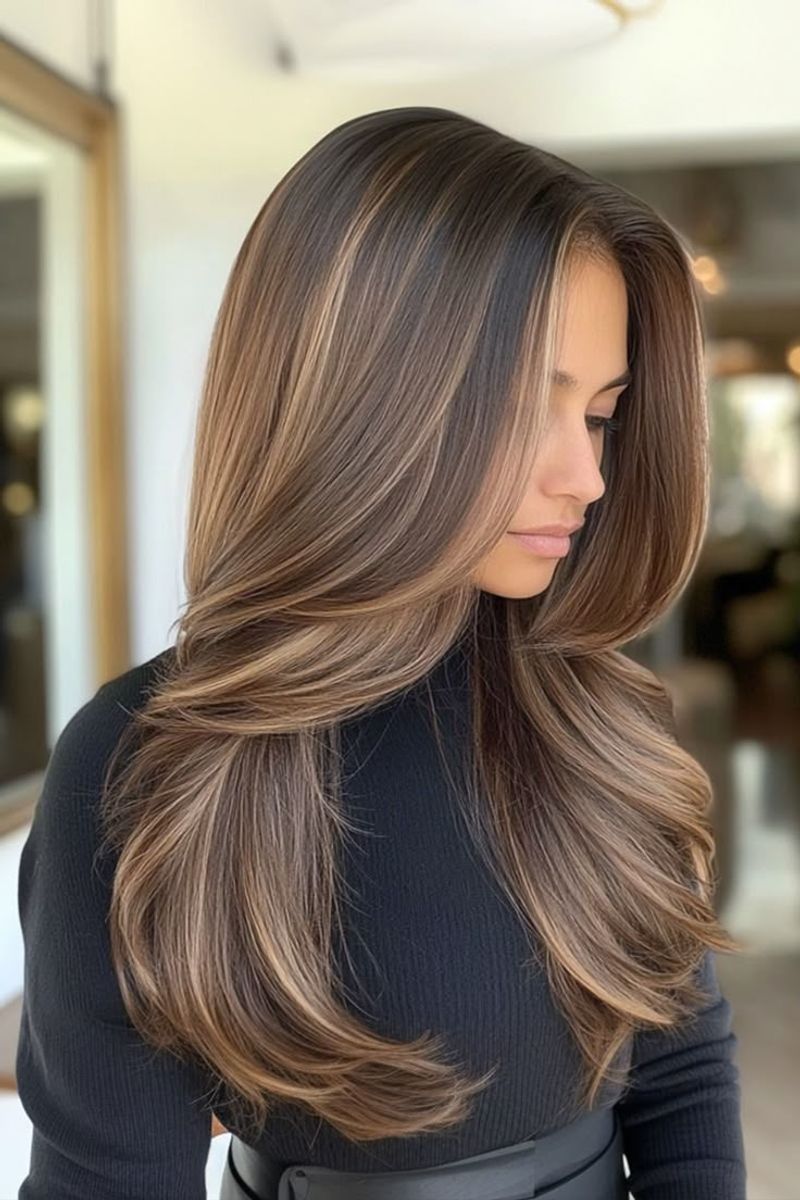 Caramel Sombré for Long Layers