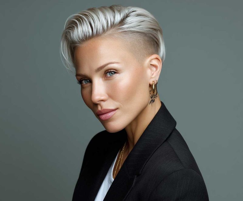 Slicked-Back Pompadour