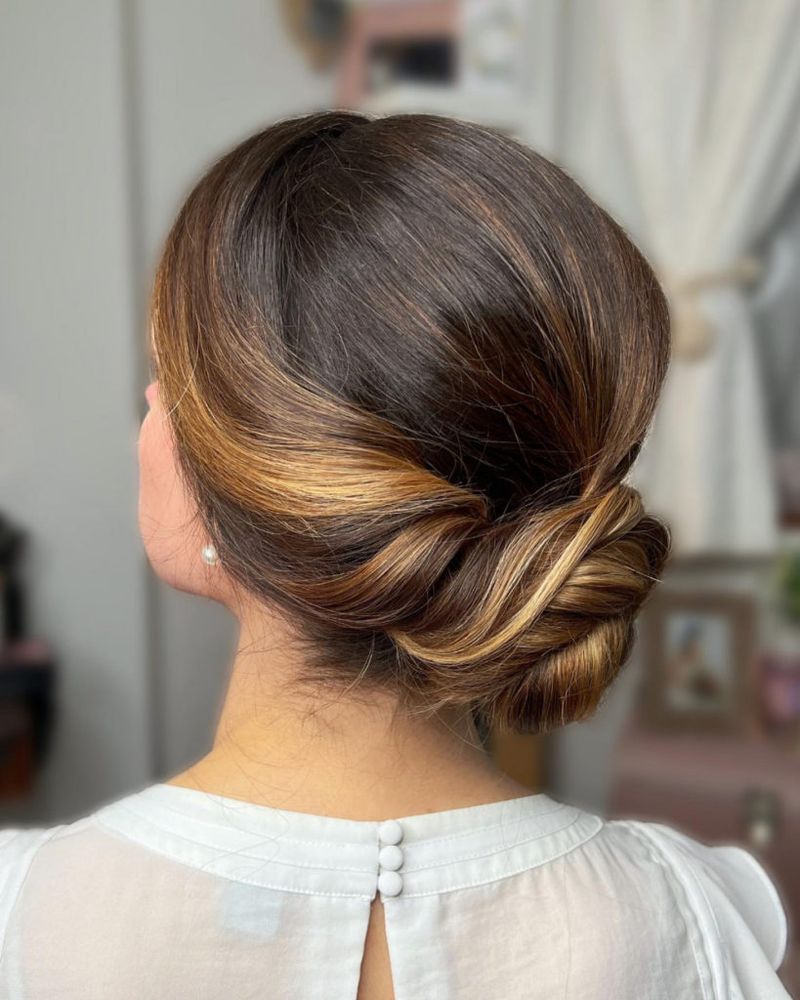 Sleek Low Looped Chignon
