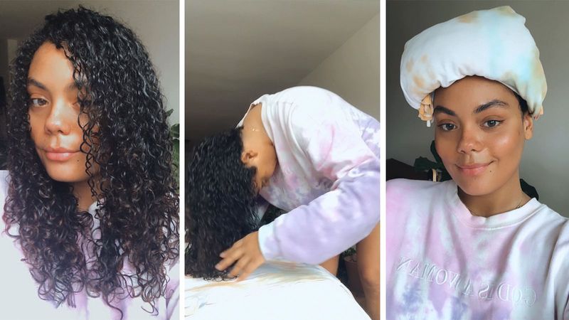 Plopping Curly Hair