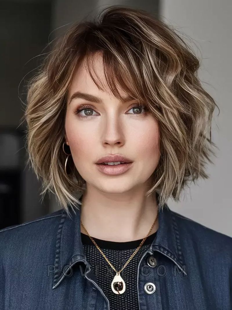 Layered Bob With Swoopy Bangs