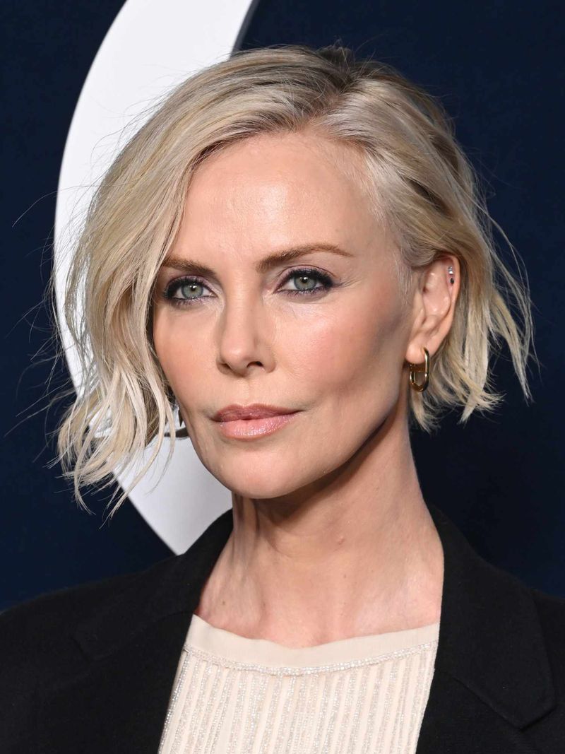 Charlize Theron's Dramatic Asymmetrical Bob