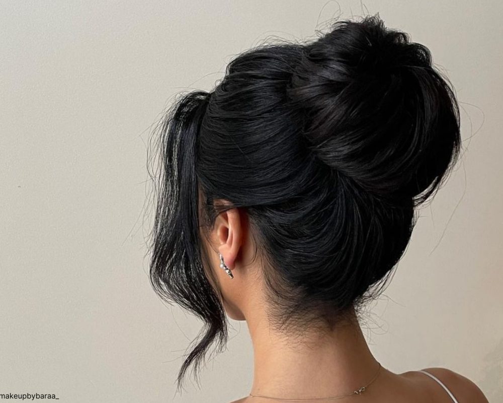 black hair bun styles