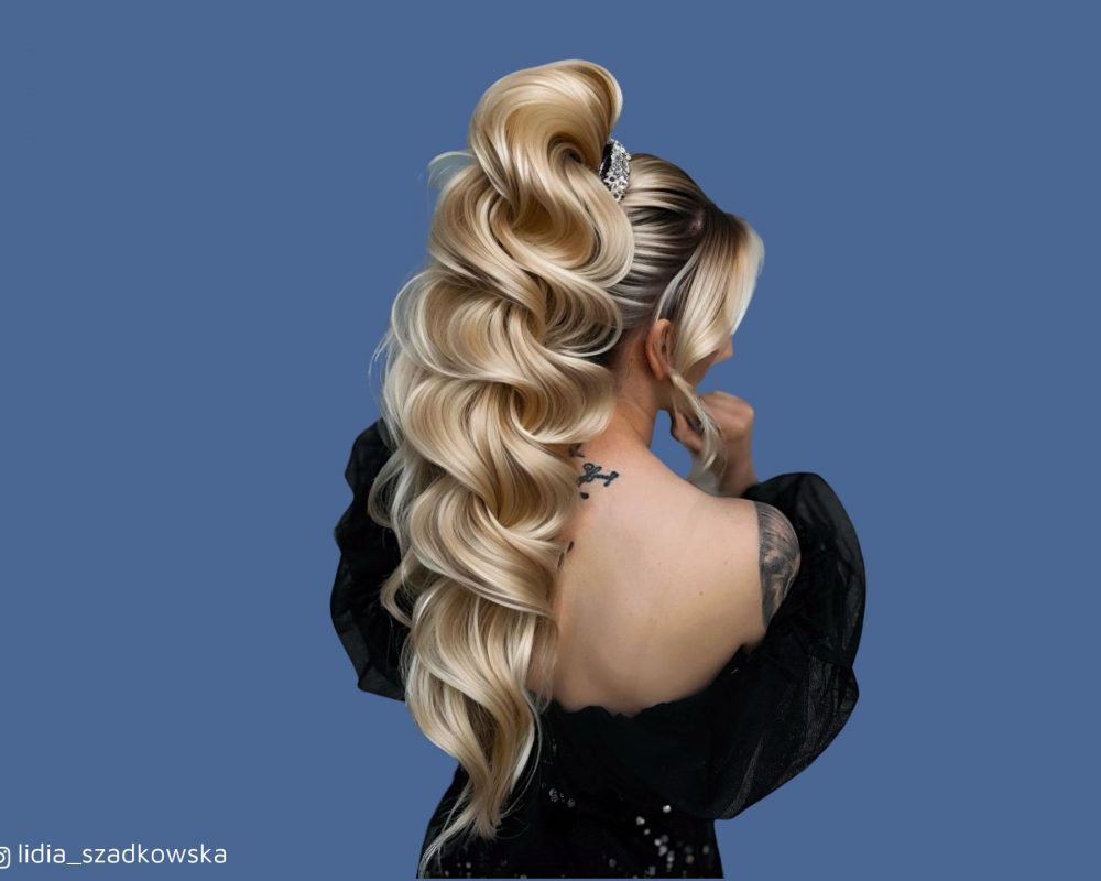 long glamorous high ponytail