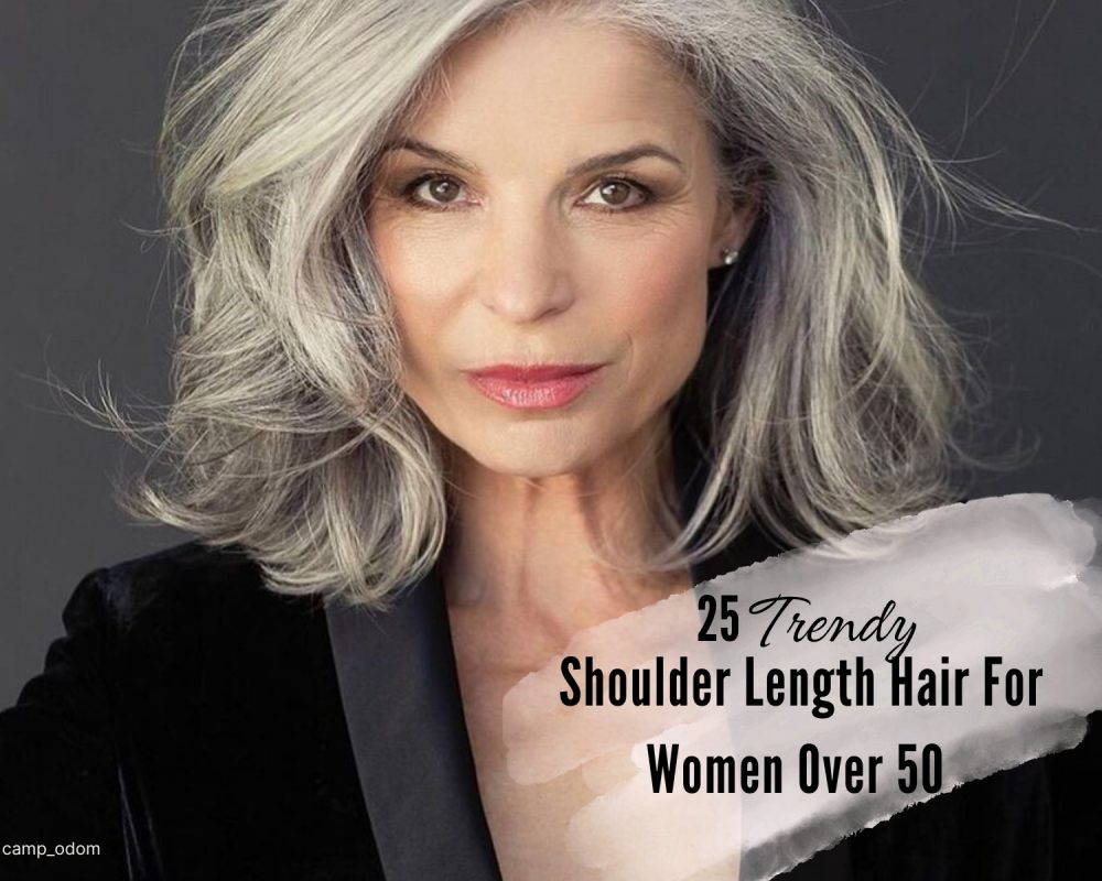 Pelo largo hasta los hombros para mujeres de más de 50 años