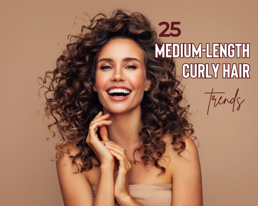 medium length curly hair