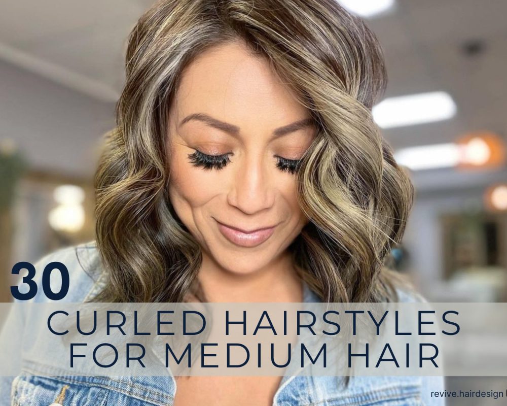 curled hairstyles for medium hair